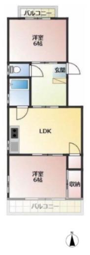 アークヒルズ(2LDK/5階)の間取り写真