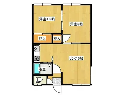 セブンハイツ(2LDK/2階)の間取り写真