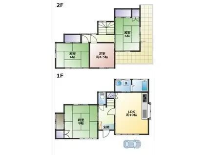 上藤沢アパート(4LDK/1階)の間取り写真