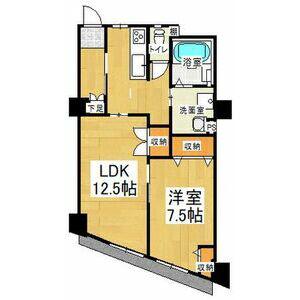 パラシオン覚王山(1LDK/4階)の間取り写真