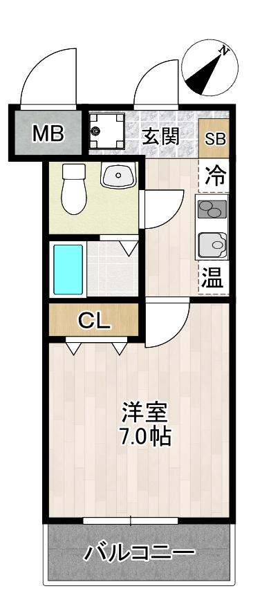 レクシア南瓦町(1K/10階)の間取り写真
