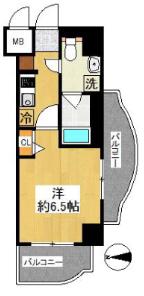 グリフィン横浜・東白楽弐番館(1K/4階)の間取り写真