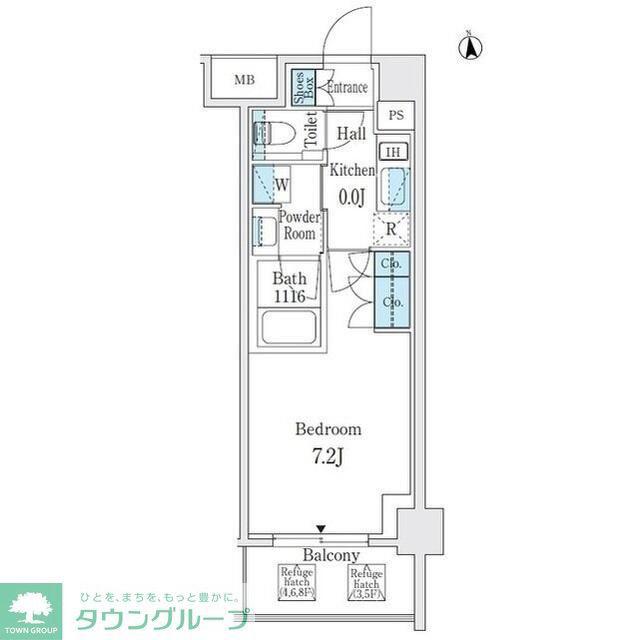 エムレジデンス中野坂上(1K/6階)の間取り写真