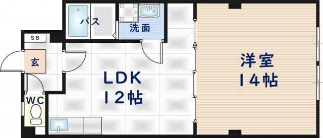 ルネ・シャレード(1LDK/1階)の間取り写真