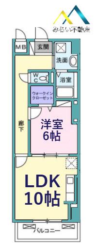 グランスイート新横浜II(1LDK/5階)の間取り写真
