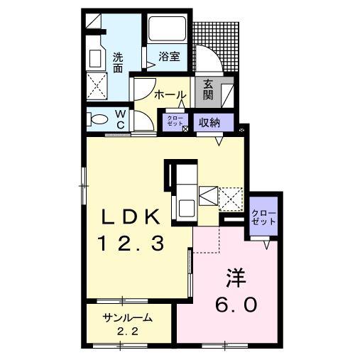 ファイン・グランツIII(1LDK/1階)の間取り写真