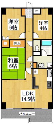 フローレンス清瀬(3LDK/3階)の間取り写真
