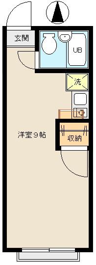 ファミール中野(ワンルーム/2階)の間取り写真