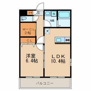 ハイデンス(1LDK/2階)の間取り写真