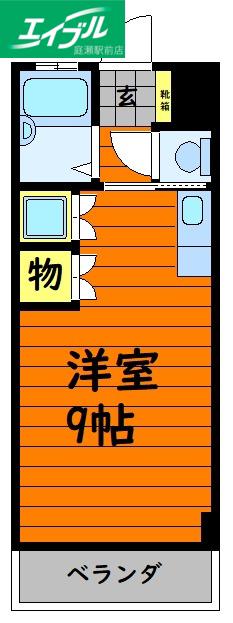 サンライズブルー(ワンルーム/3階)の間取り写真