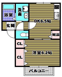 アリオーソ(1DK/1階)の間取り写真