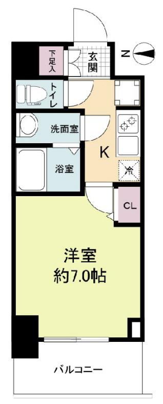 WORVE大阪本町(1K/14階)の間取り写真