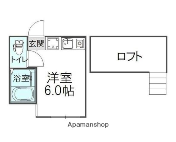ユナイト田浦フォルタレーザー(ワンルーム/1階)の間取り写真