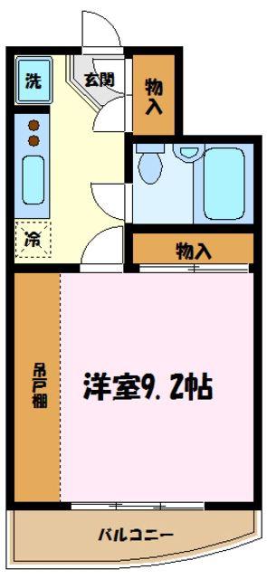 TS GARDEN稲城(1K/3階)の間取り写真