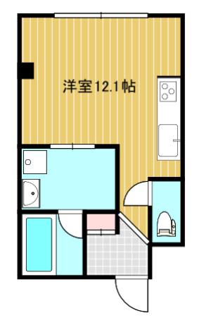 ラ・ターシュ広瀬町(ワンルーム/2階)の間取り写真
