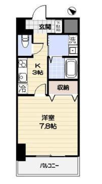 ファトーラ田園調布(1K/10階)の間取り写真