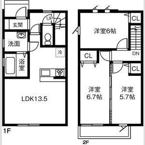 ALIVIO(3LDK/1階)の間取り写真