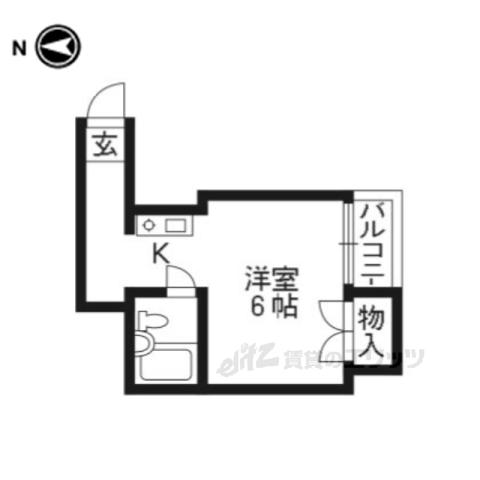 レミー京趣苑(ワンルーム/3階)の間取り写真