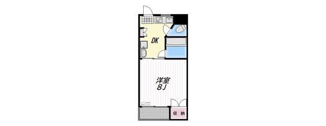 FERRIS(1DK/3階)の間取り写真