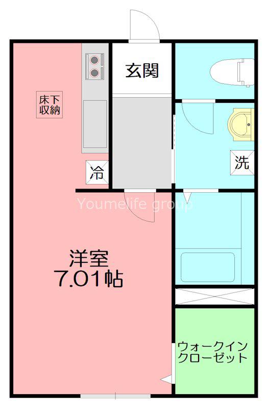 ストラーダ湘南(ワンルーム/1階)の間取り写真