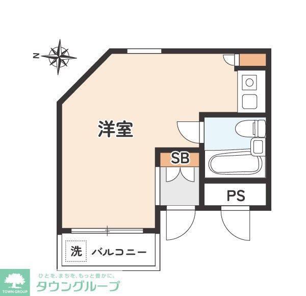 ネオハイシティ豪徳寺(ワンルーム/2階)の間取り写真