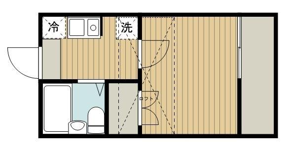 DANDELION HOUSE深谷(1K/2階)の間取り写真