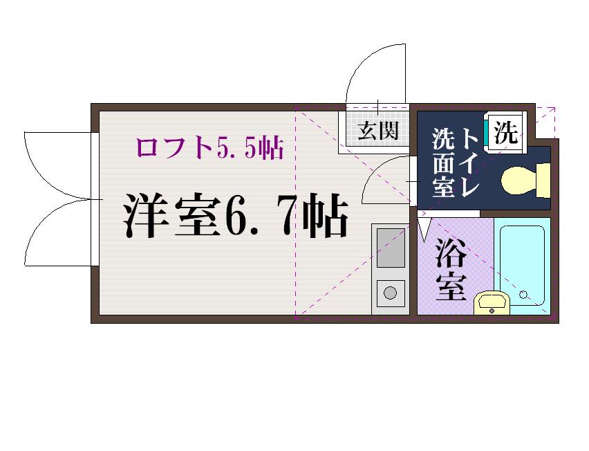 プリマ壱番館(1K/1階)の間取り写真