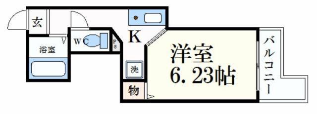 ソネヤビル(1K/2階)の間取り写真