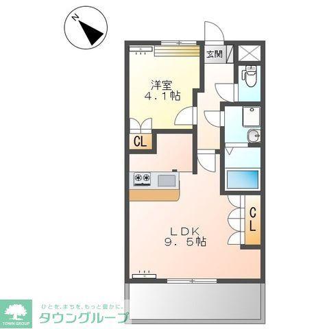 キャトルセゾン(1LDK/1階)の間取り写真