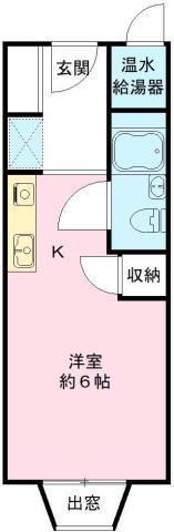アリタマンション長瀬(ワンルーム/2階)の間取り写真