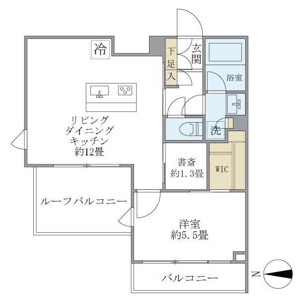 LA PERLA JIYUGAOKAII(1LDK/3階)の間取り写真