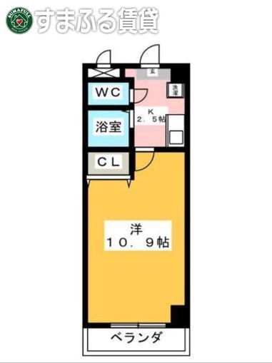 A・CITY相生(1K/6階)の間取り写真