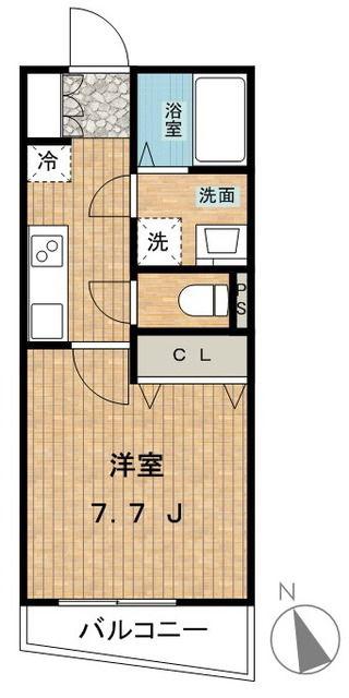 サンタグリュス武蔵小山(1K/6階)の間取り写真