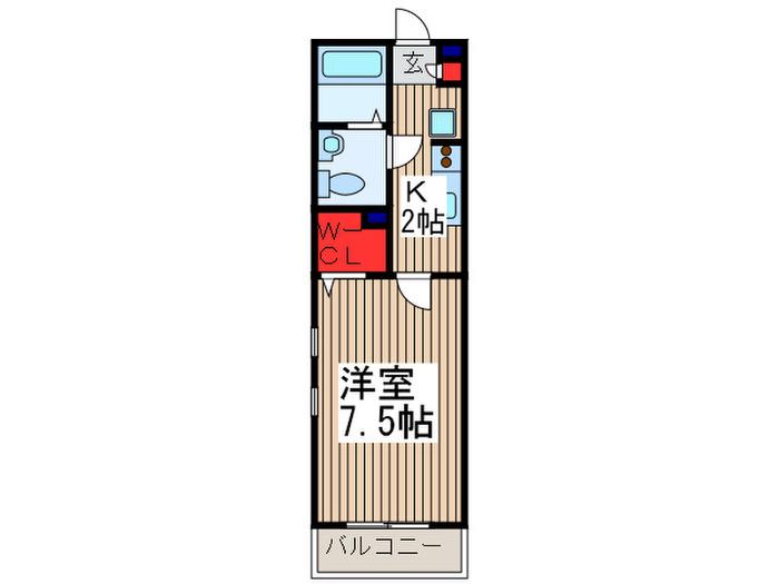 CHEZ SOI(1K/1階)の間取り写真