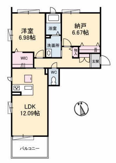 サンハイツ雅洋(1SLDK/1階)の間取り写真