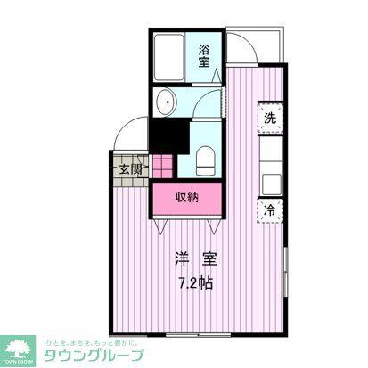 リバティ青戸(ワンルーム/1階)の間取り写真