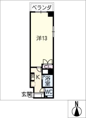 江口THビル(1K/4階)の間取り写真