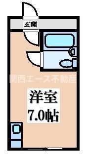 森之宮ロイヤルハイツ(ワンルーム/4階)の間取り写真