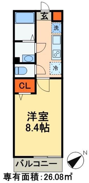 リブリ・船橋宮本(1K/1階)の間取り写真