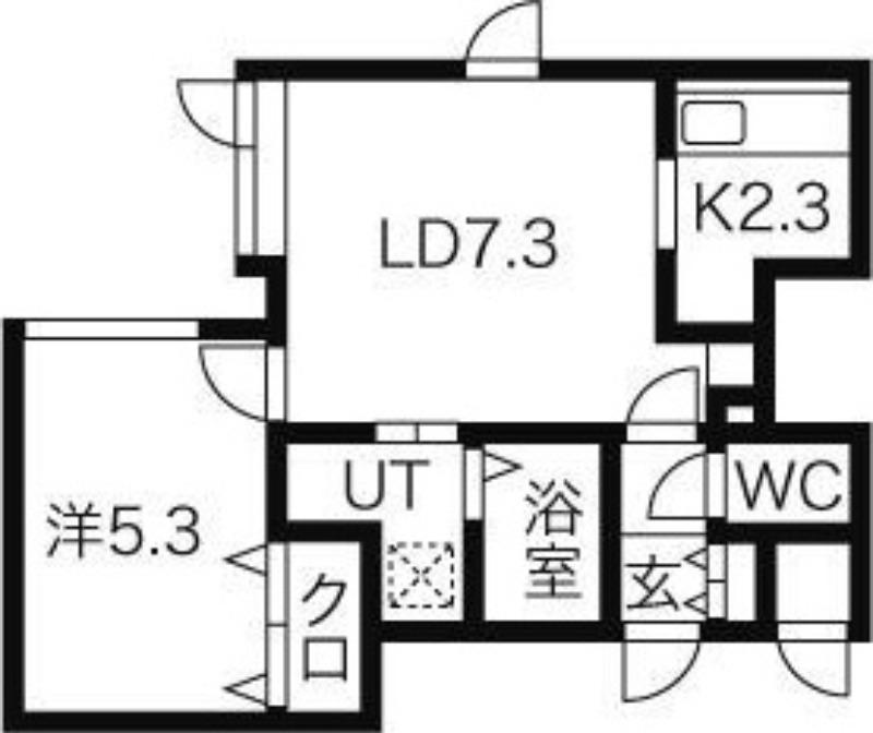 シルエラ(1LDK/2階)の間取り写真