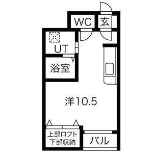 キャッスルワン(1K/1階)の間取り写真