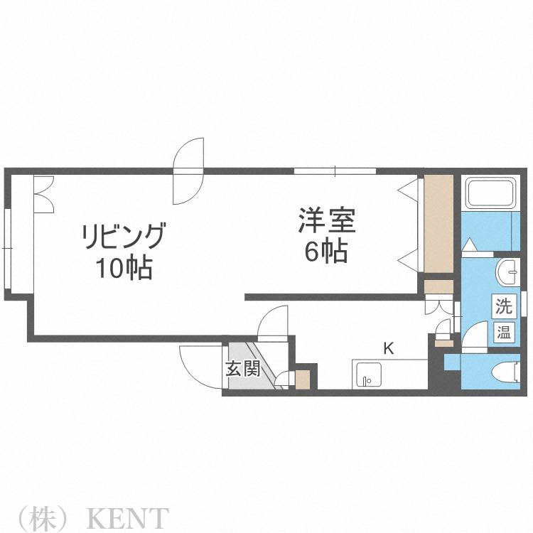 ジュネス24(1LDK/2階)の間取り写真