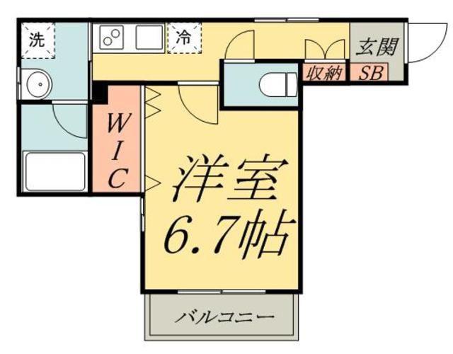 LAUREL柴又(1K/1階)の間取り写真