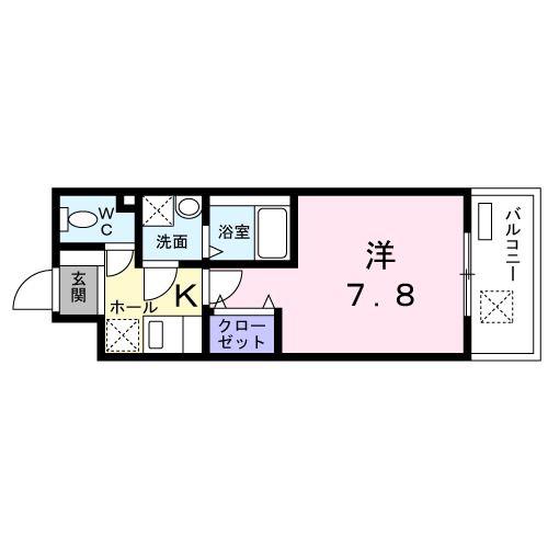 BELLE FLEUR 中板橋(1K/3階)の間取り写真