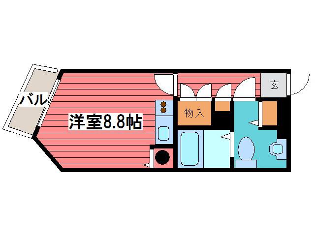 ルナ 5.9 (ワンルーム/4階)の間取り写真