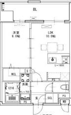 SーRESIDENCE博多駅東AWESOME(1LDK/2階)の間取り写真