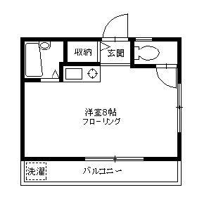 アドホックタウン羽沢(ワンルーム/1階)の間取り写真