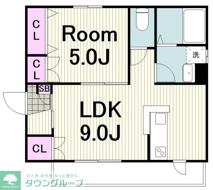 メゾンR1(1DK/1階)の間取り写真