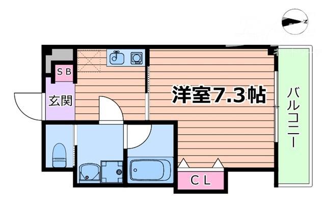 センコート パトル(1K/3階)の間取り写真