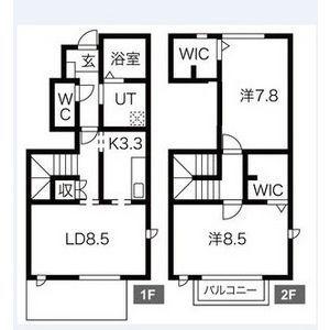 PLUMTREE弐番館(2LDK/1階)の間取り写真